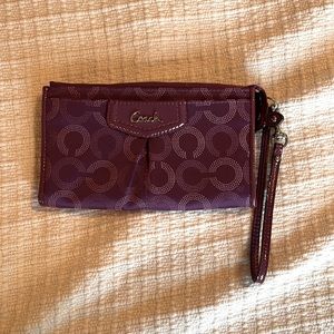 Purple Coach Wristlet